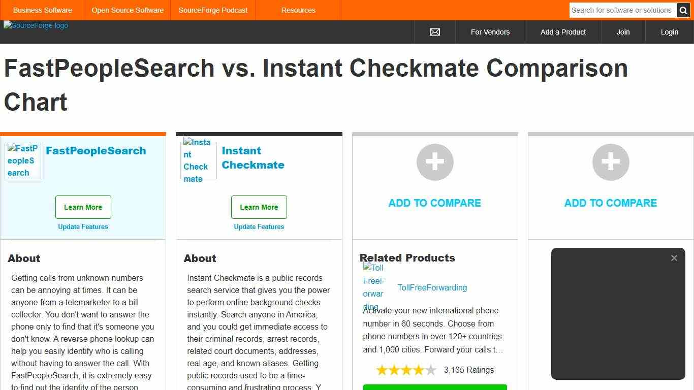 FastPeopleSearch vs. Instant Checkmate Comparison